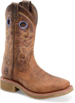Rust Double H Boot 11 Inch Wide Square Toe Ice Roper
